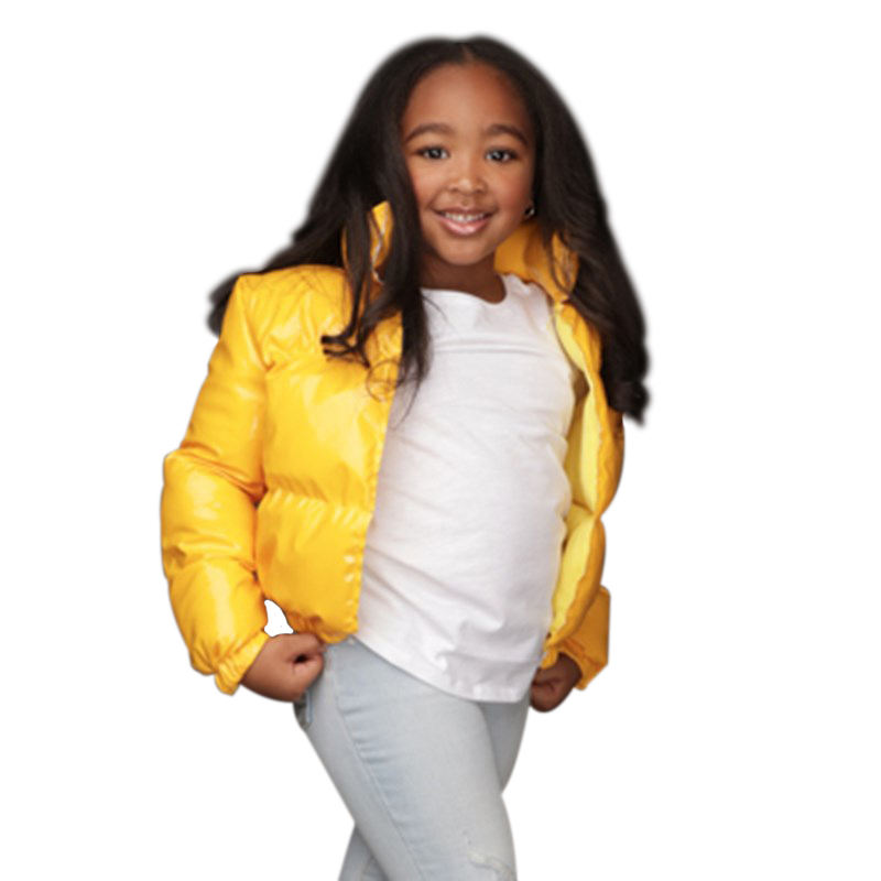 Little Person Wearing a Long-Sleeve Down Jacket