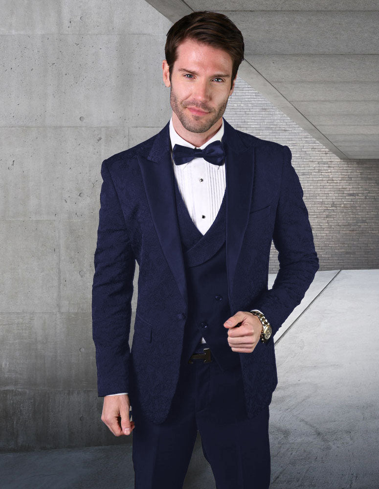 Title: The Stylish Pairing of Navy Blue Suit and Tie for a Striking Look