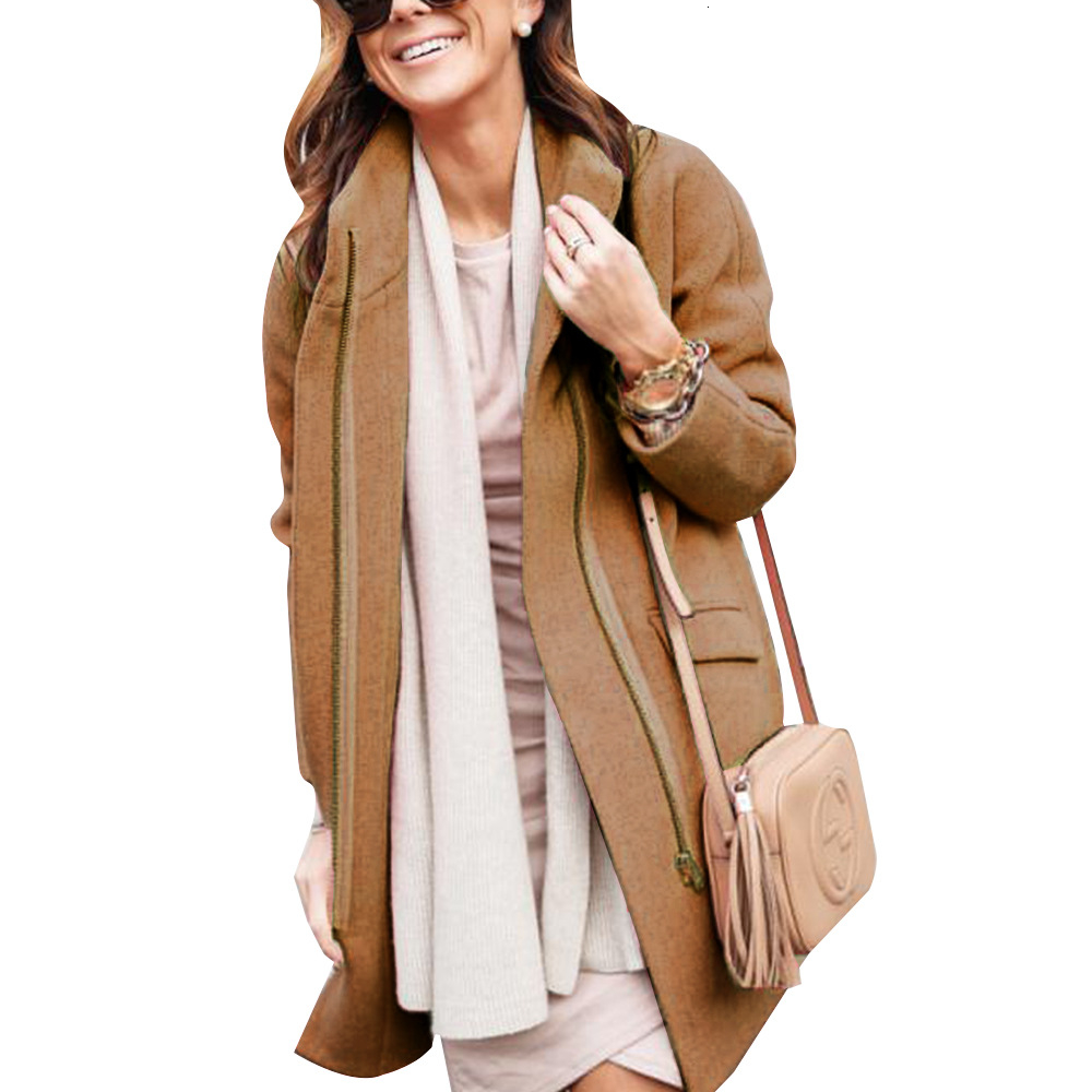 Coffee-colored Long-style Down Jacket Combinations