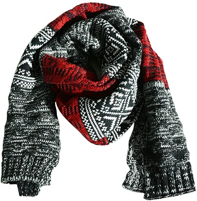 DOUBLE-SIDED KNITTED SCARF