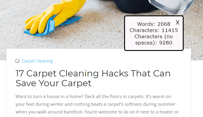 How to Clean a Carpet