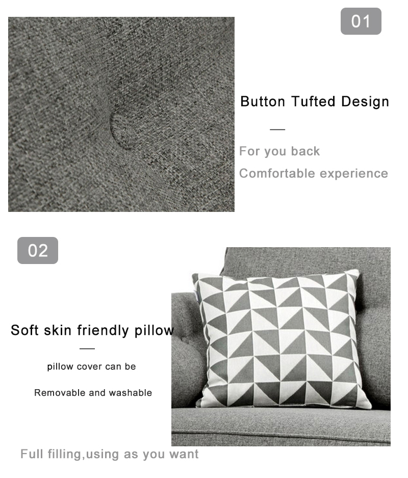 Title: The Comfort and Convenience of Sofa Cushions with Soft Fabric Covers