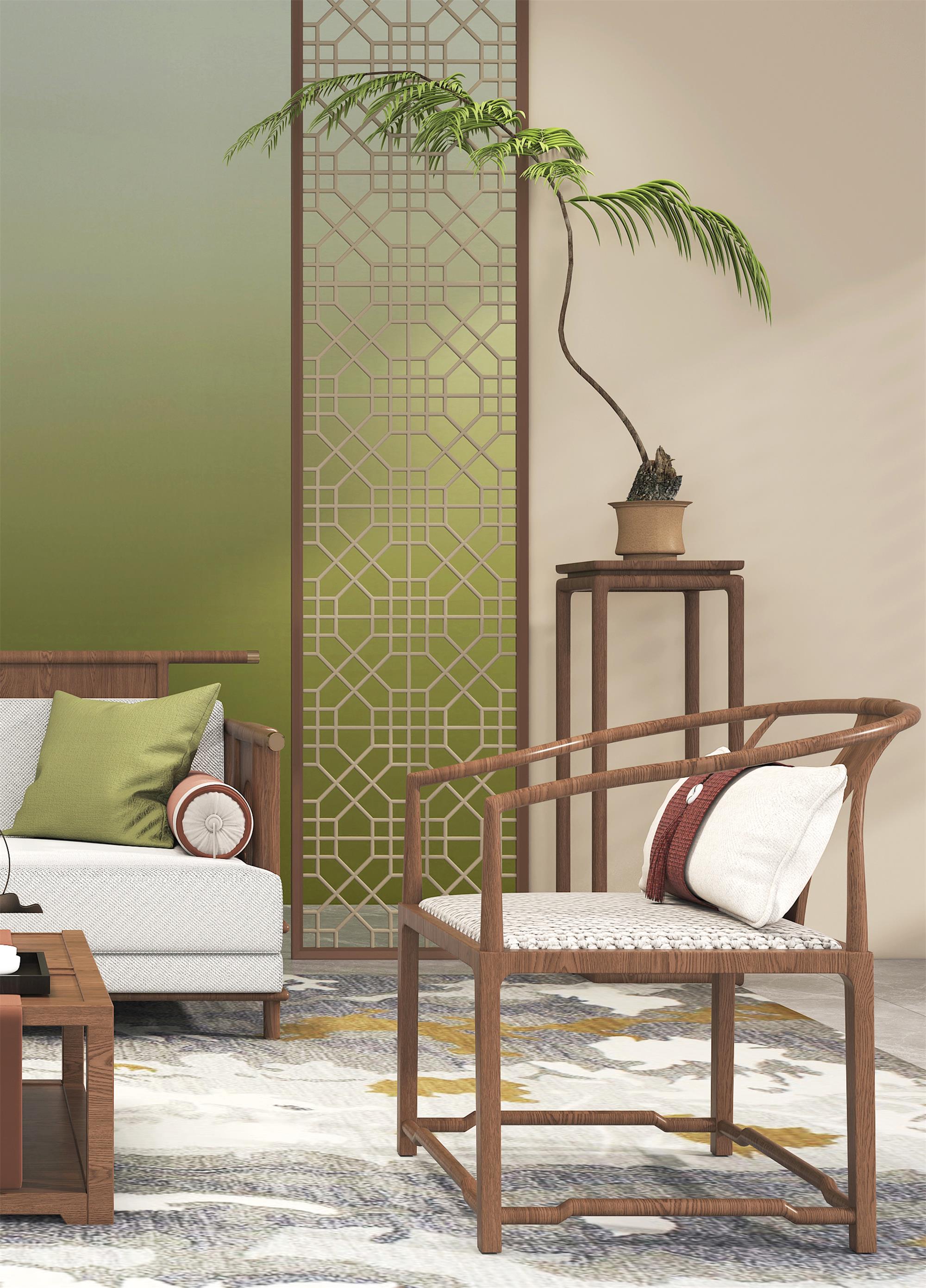 Title: Creating a Chinese-style Sofa Background Wall for a Serene Living Space