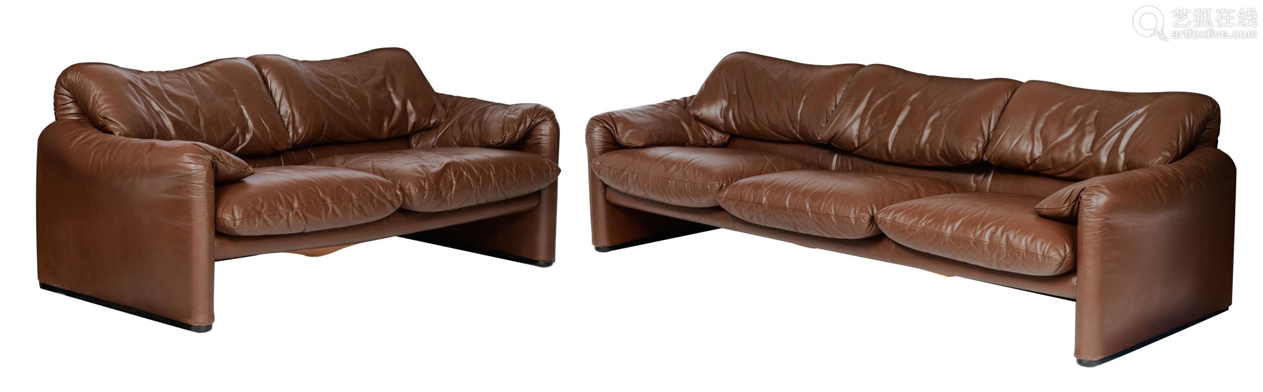 Evocative Depth: A Masterpiece of Brown Leather Sofa Design