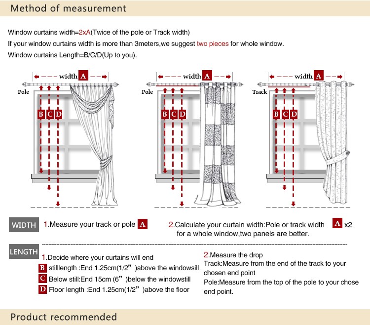 Title: Curtain Size Measurement Diagram