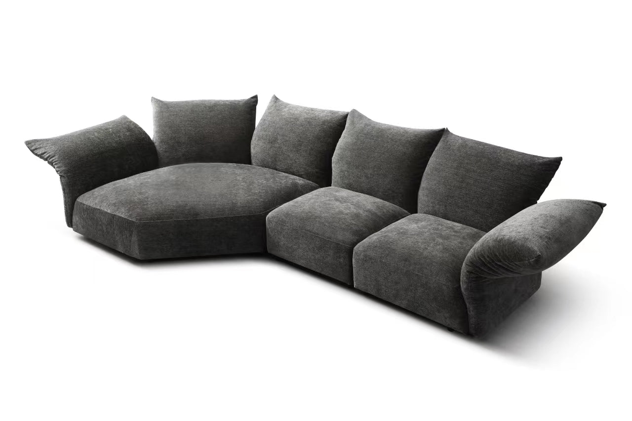 The Minimalist Elegance: A Masterpiece of Gray Fabric Sofa