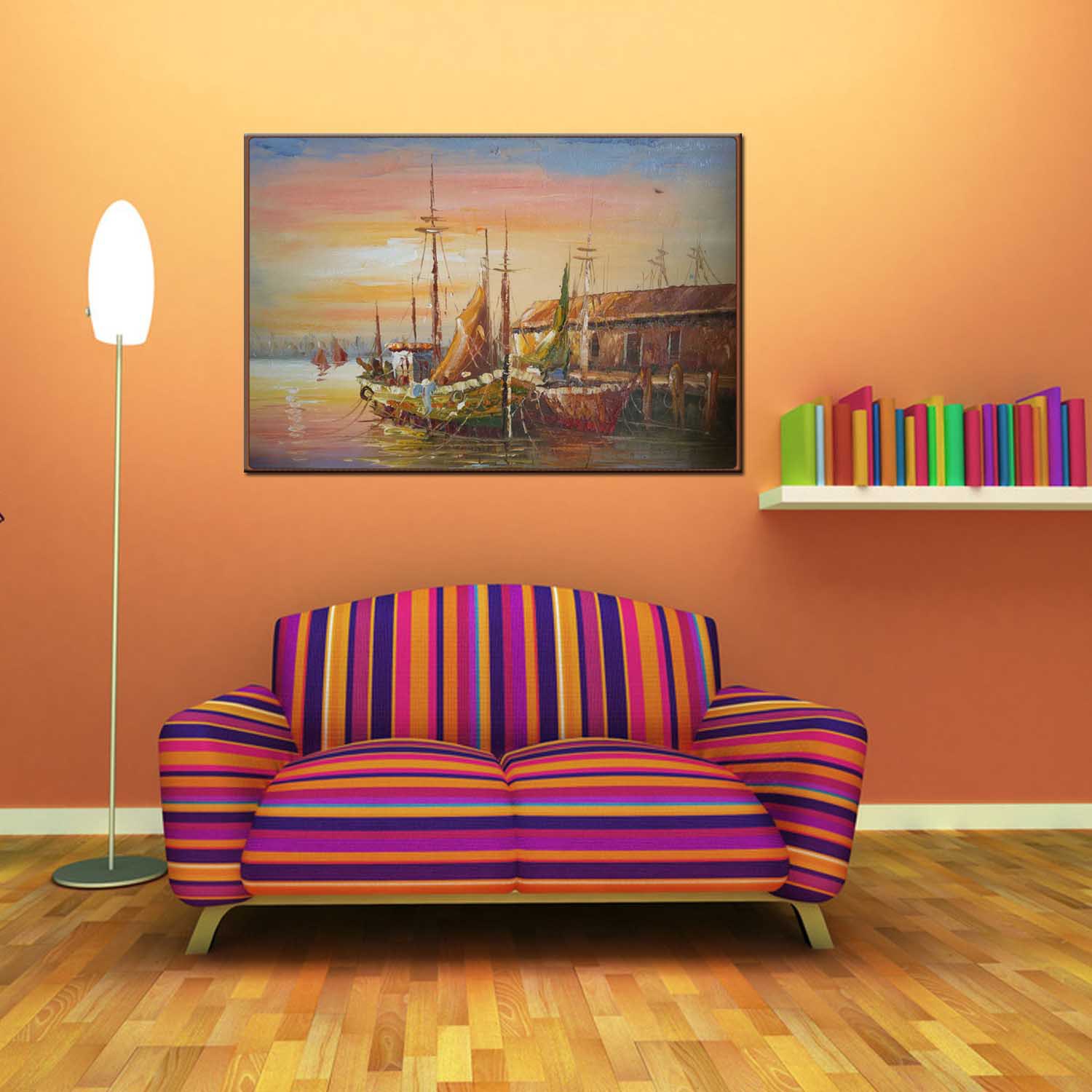 Title: The Enchanting World of Sofa Background Wall Oil Paintings