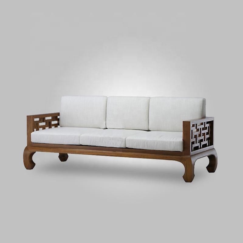 Title: Embracing the Elegance of Chinese Culture: New Chinese Wooden Furniture Sofas