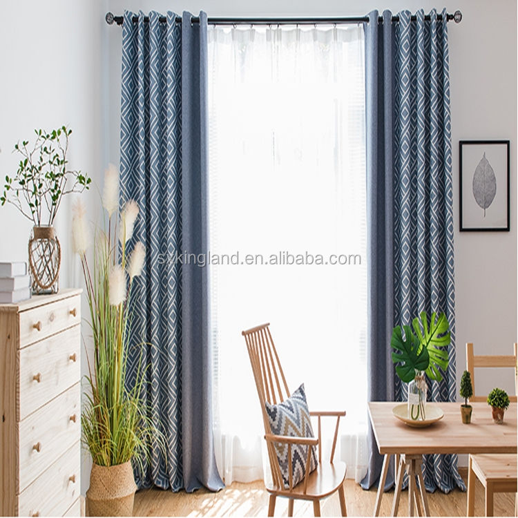 Title: The Impact of Blue Curtains in the Living Room