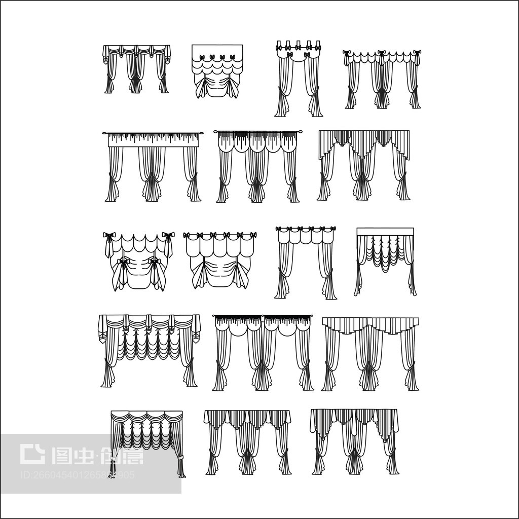 CAD Drawing of Curtains