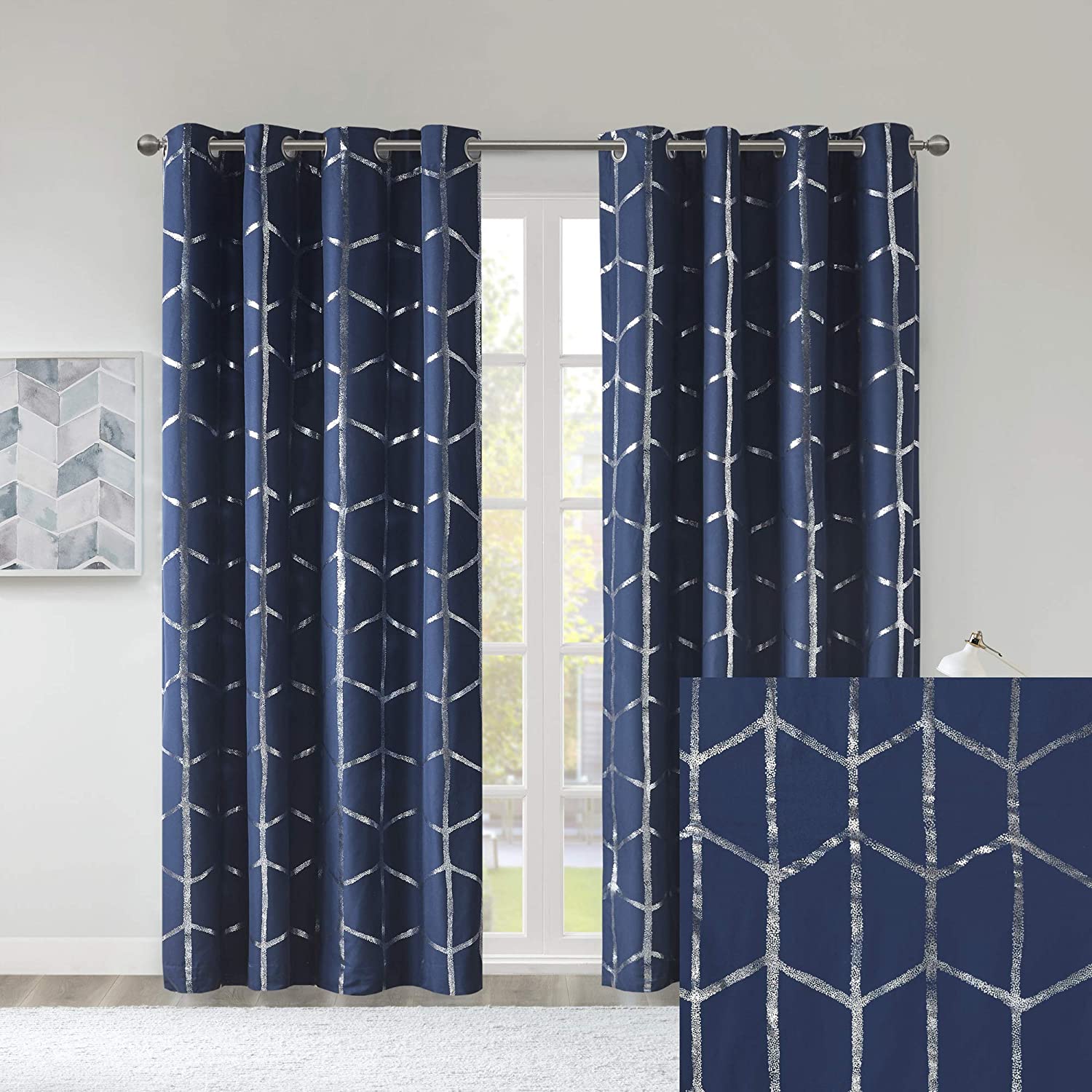 Title: Colorful Curtains to Match Your Blue Wallpaper