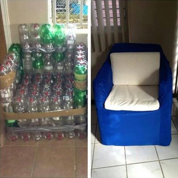 Title: DIY Sofa from Milk Bottles: A Step-by-Step Guide