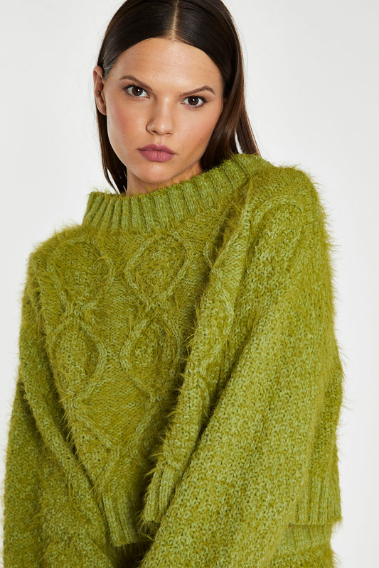 Title: The Impression of Grassland Cashmere Sweater