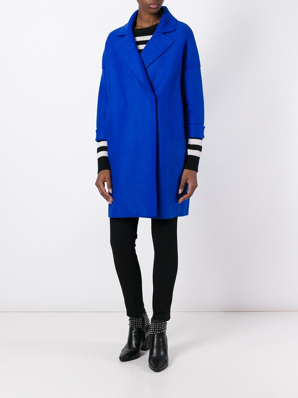 Haze Blue Cashmere Coat Outfit