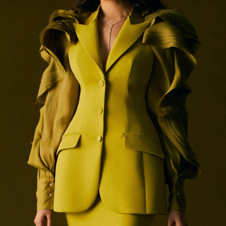 Title: Golden Leaf Double-Sided Cashmere Coat: Fashion meets Quality