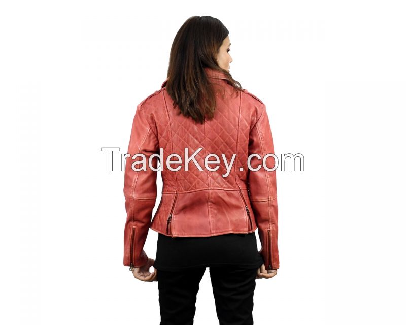 Title: The Short-Length Genuine Leather Jacket for Women